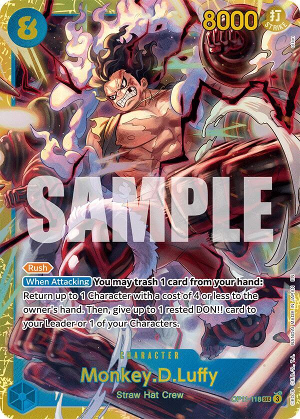 Monkey.D.Luffy (118) OP11-118 A Fist of Divine Speed Card