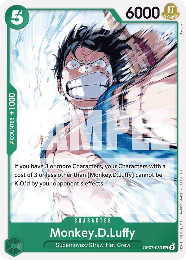 Monkey.D.Luffy (Reprint) OP07-033 Starter Deck 24: GREEN Jewelry Bonney Card