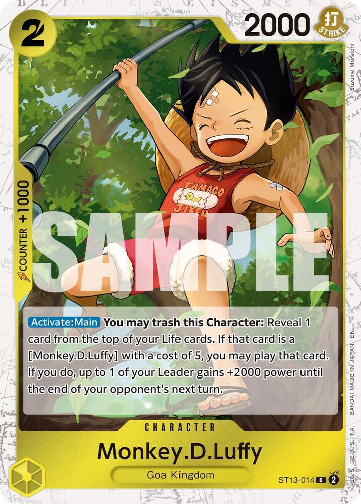Monkey.D.Luffy - ST13-014 (Pirate Foil) ST13-014 Premium Booster -The Best- Vol. 2 Card