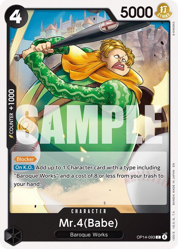 Mr.4(Babe) OP14-093 The Azure Sea's Seven Card