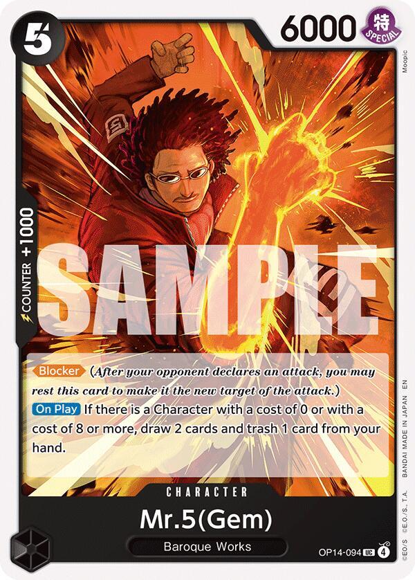 Mr.5(Gem) OP14-094 The Azure Sea's Seven Card