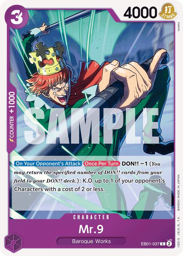 Mr. 9 EB01-037 Extra Booster: Memorial Collection Card