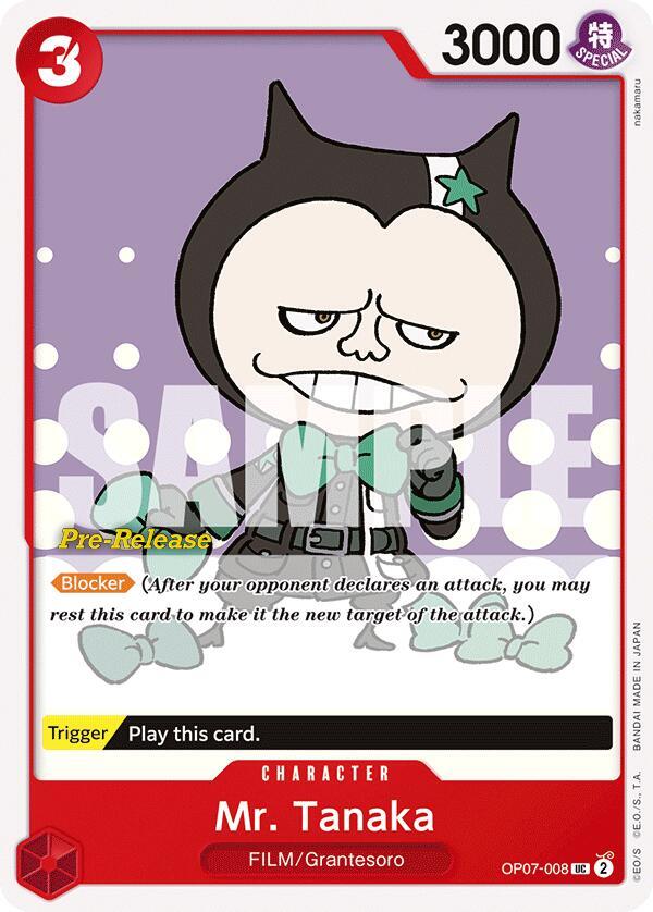 Mr. Tanaka OP07-008 500 Years in the Future Pre-Release Cards Card