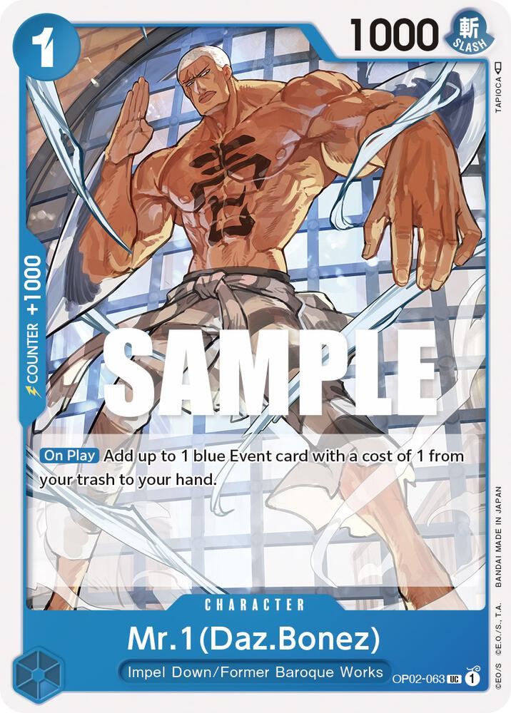 Mr.1 (Daz.Bonez) OP02-063 Paramount War Card