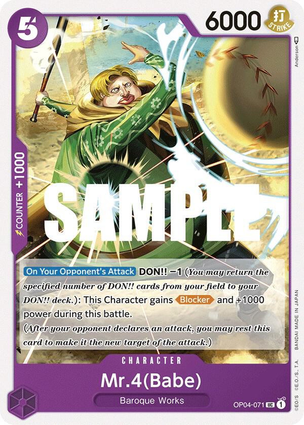 Mr.4 (Babe) OP04-071 Kingdoms of Intrigue Card