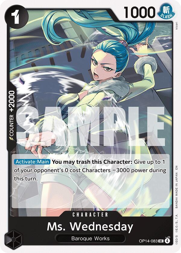 Ms. Wednesday OP14-083 The Azure Sea's Seven Card