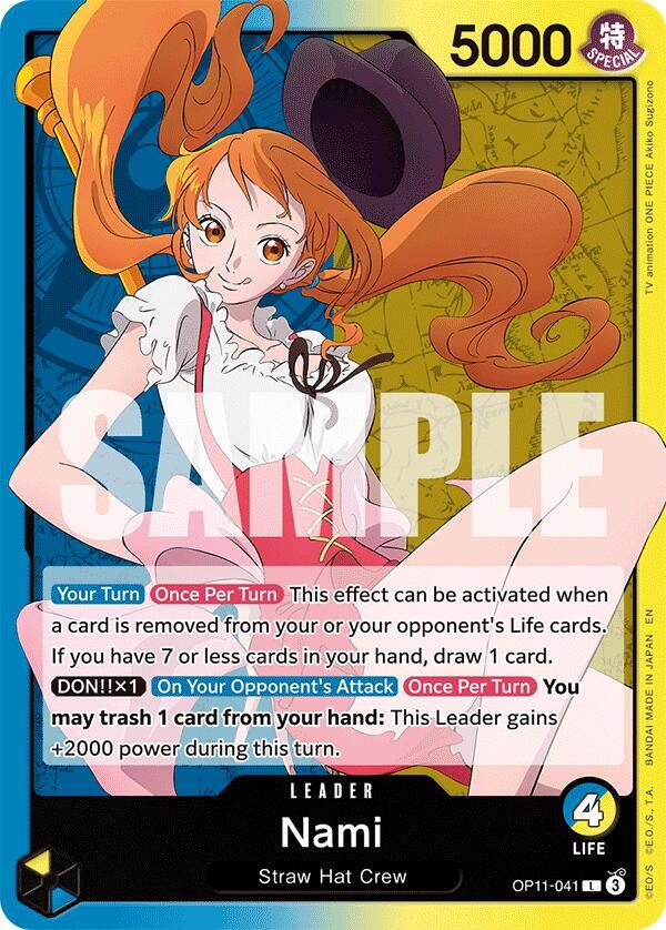Nami (041) OP11-041 A Fist of Divine Speed Card