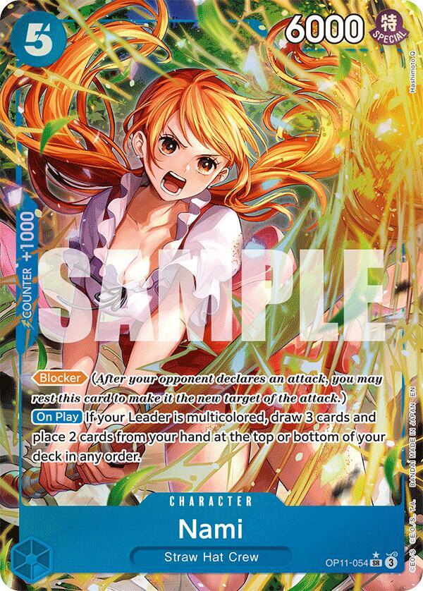 Nami (054) (Alternate Art) OP11-054 A Fist of Divine Speed Card