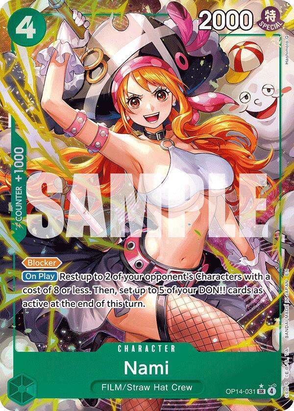 Nami (Alternate Art) OP14-031 The Azure Sea's Seven Card