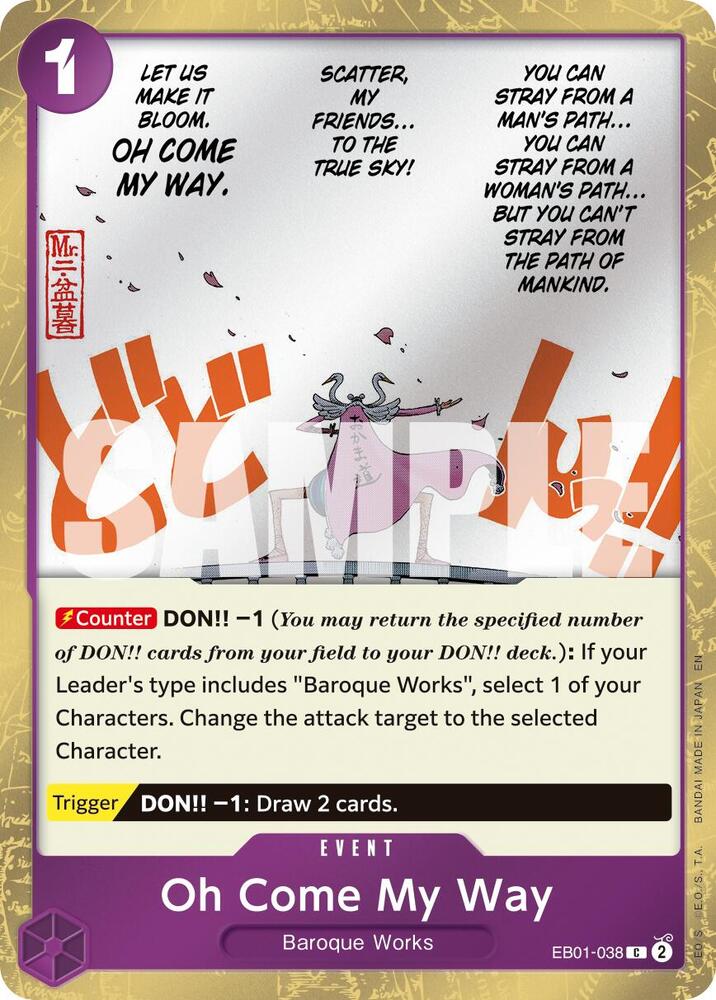 Oh Come My Way (Pirate Foil) EB01-038 Premium Booster -The Best- Vol. 2 Card