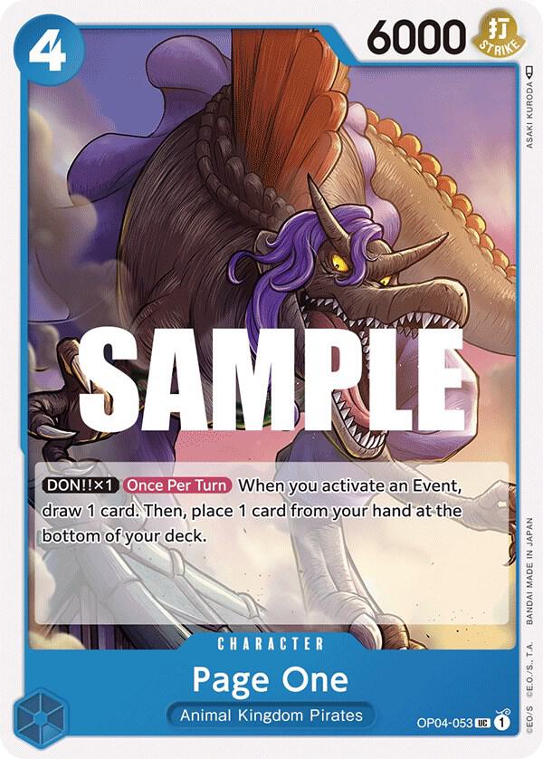 Page One OP04-053 Kingdoms of Intrigue Card