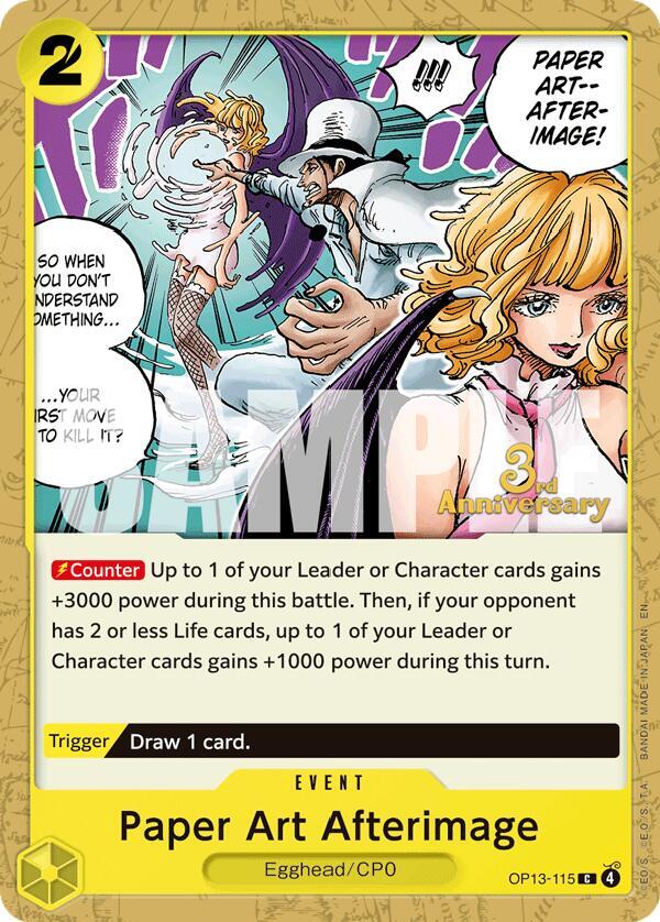 Paper Art Afterimage OP13-115 Carrying On His Will: 3rd Anniversary Tournament Cards Card