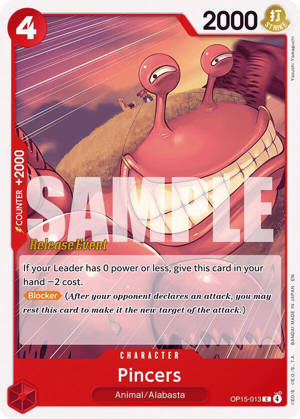 Pincers OP15-013 Adventure on Kami's Island Release Event Cards Card