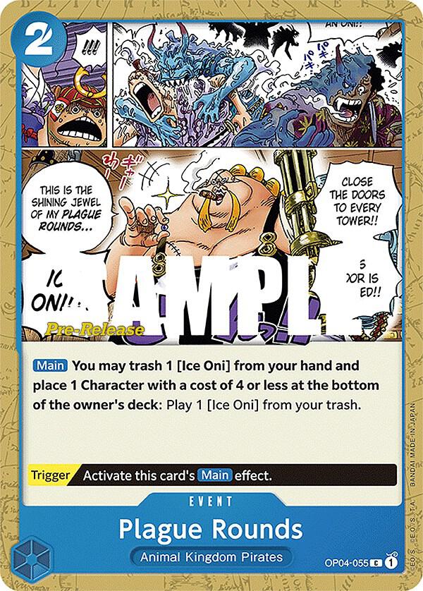 Plague Rounds OP04-055 Kingdoms of Intrigue Pre-Release Cards Card