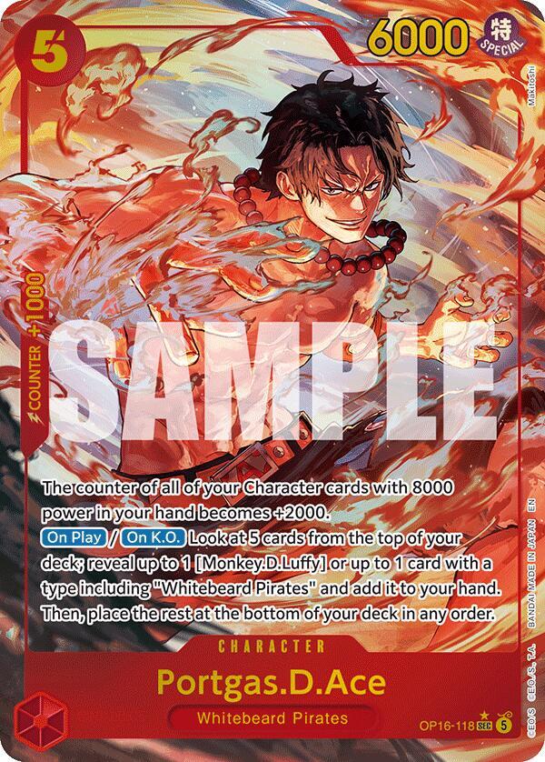 Portgas.D.Ace (118) (Alternate Art) OP16-118 The Time of Battle Card