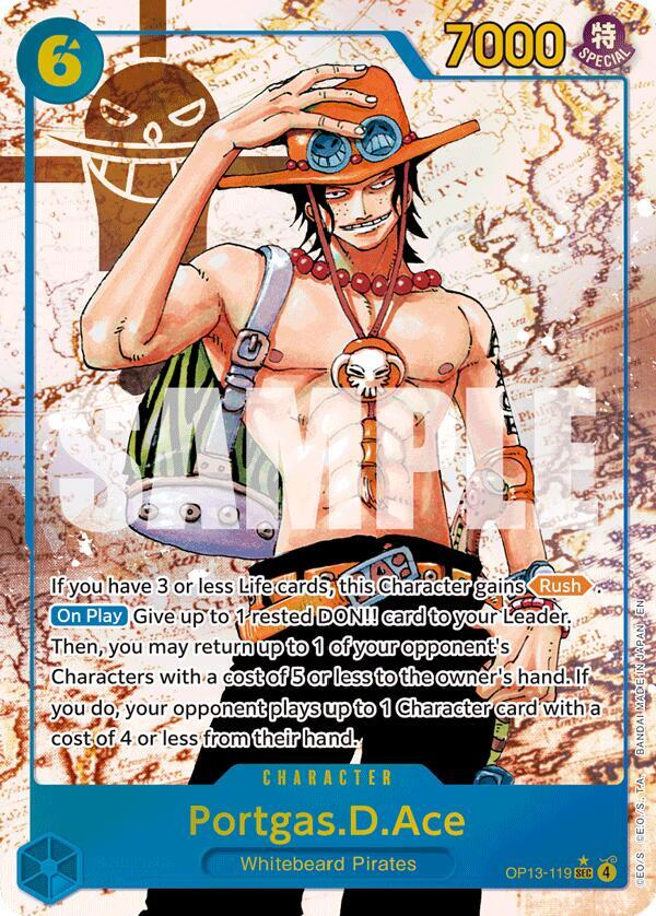 Portgas.D.Ace (119) (Parallel) OP13-119 Carrying On His Will Card