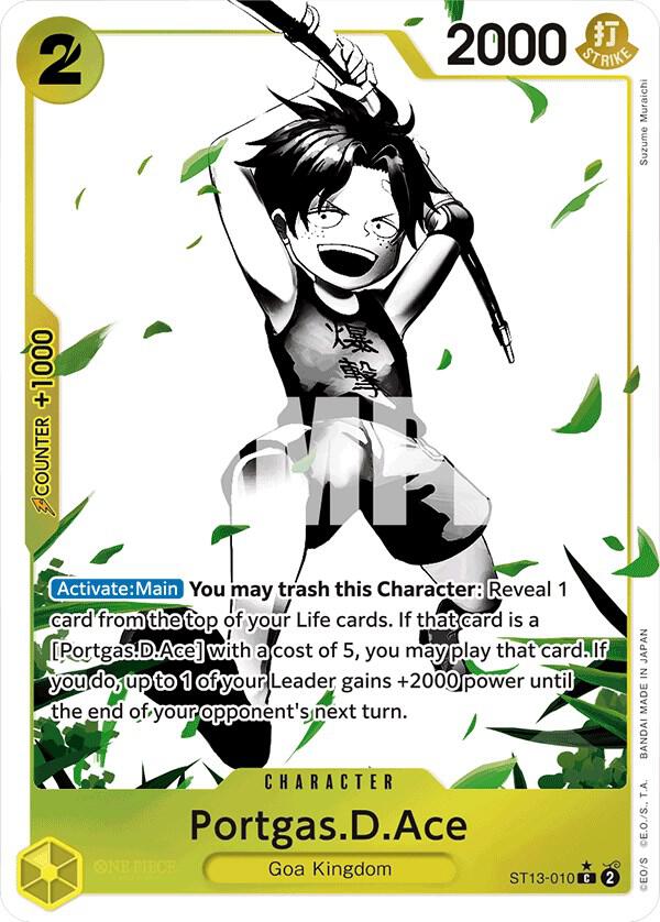 Portgas.D.Ace (010) (Parallel) ST13-010 Ultra Deck: The Three Brothers Card