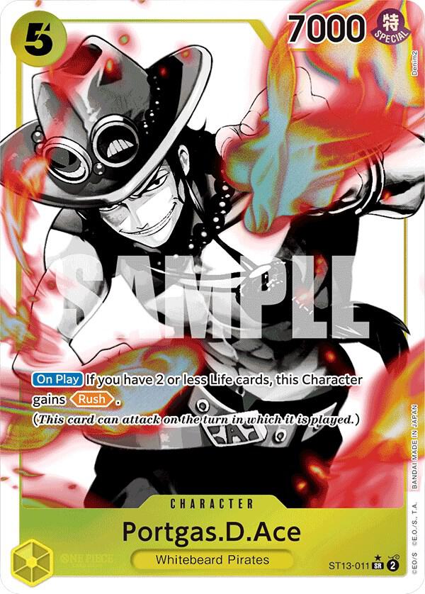 Portgas.D.Ace (011) (Parallel) ST13-011 Ultra Deck: The Three Brothers Card