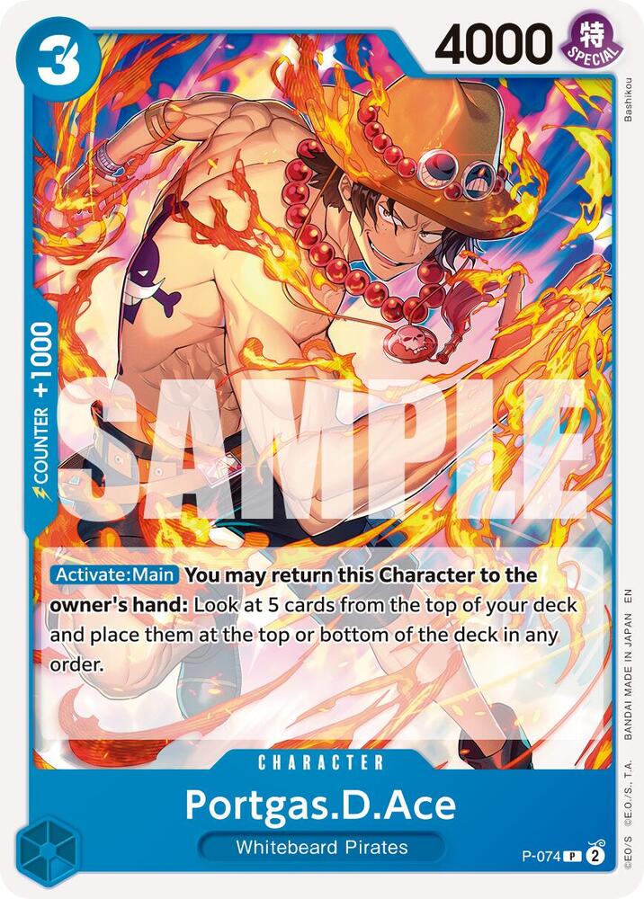 Portgas.D.Ace - P-074 (Reprint) P-074 Premium Booster -The Best- Vol. 2 Card