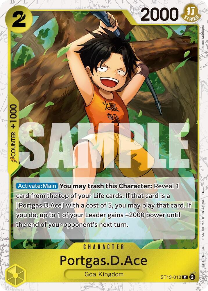 Portgas.D.Ace - ST13-010 (Pirate Foil) ST13-010 Premium Booster -The Best- Vol. 2 Card
