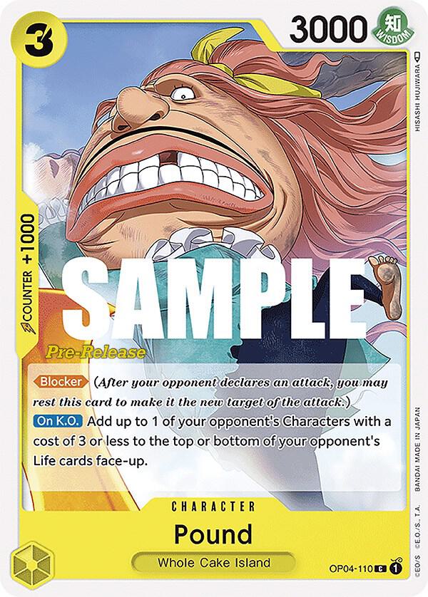 Pound OP04-110 Kingdoms of Intrigue Pre-Release Cards Card