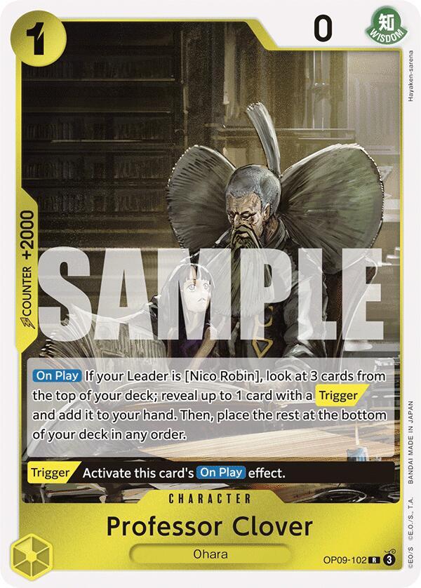 Professor Clover OP09-102 Emperors in the New World Card