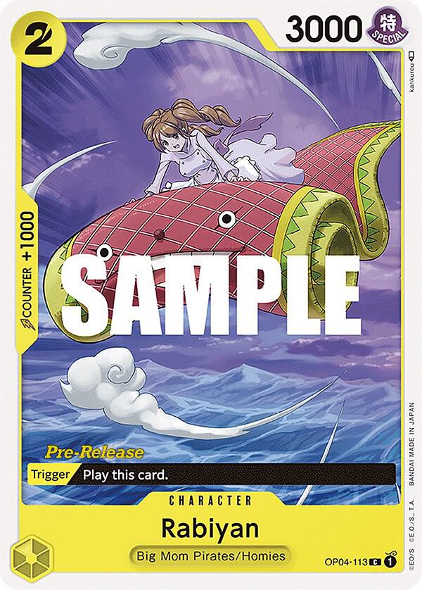 Rabiyan OP04-113 Kingdoms of Intrigue Pre-Release Cards Card