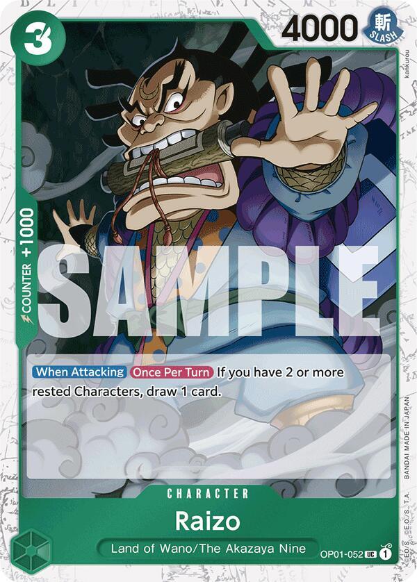 Raizo (Jolly Roger Foil) OP01-052 Premium Booster -The Best- Card