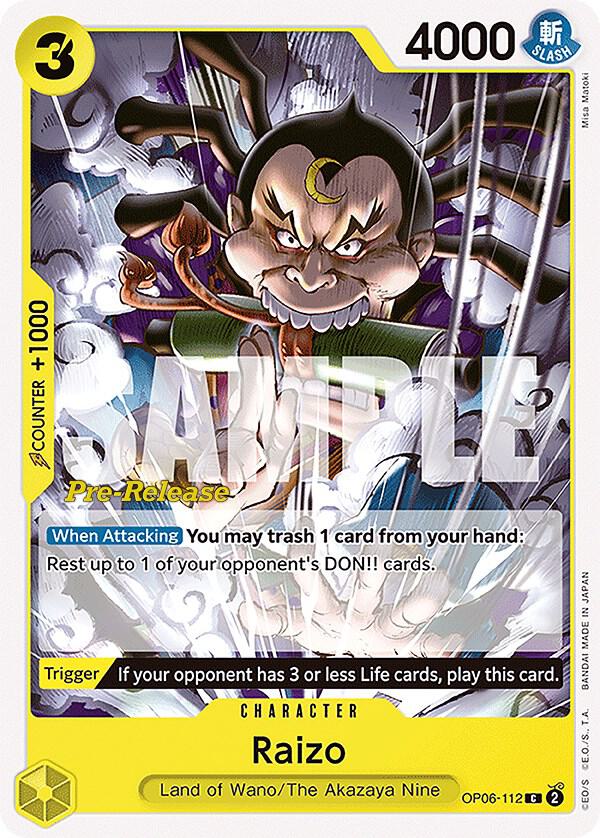 Raizo OP06-112 Wings of the Captain Pre-Release Cards Card
