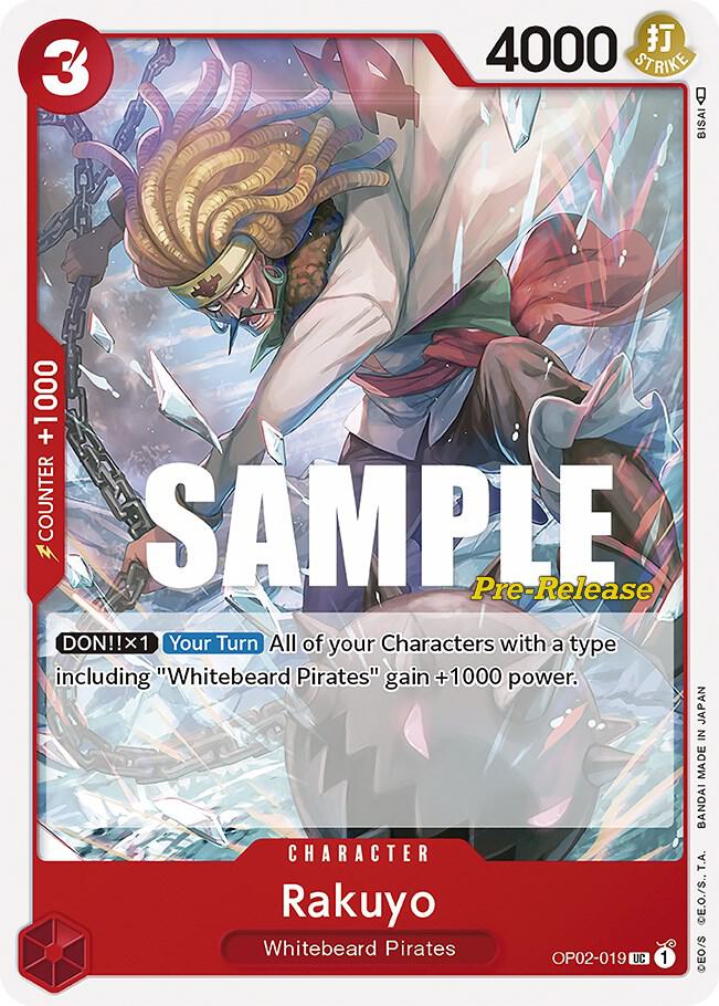 Rakuyo OP02-019 Paramount War Pre-Release Cards Card