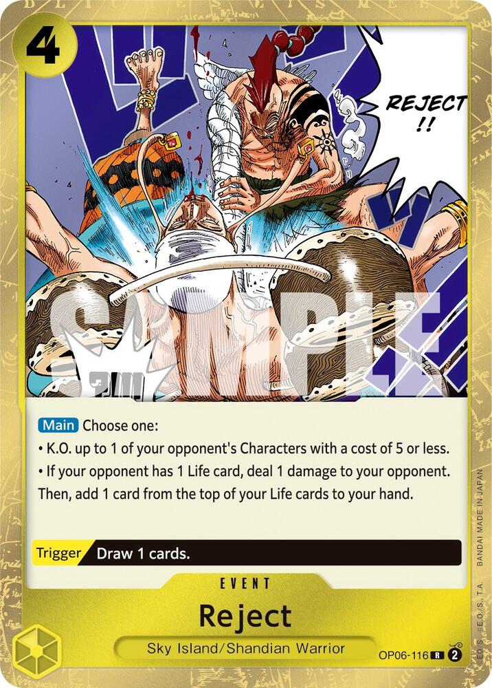 Reject OP06-116 Wings of the Captain Card