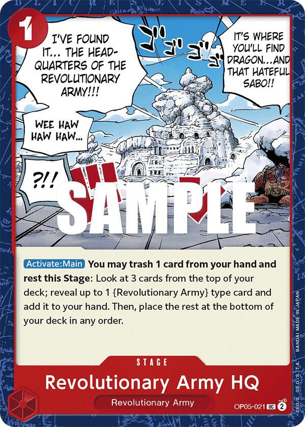 Revolutionary Army HQ OP05-021 Awakening of the New Era Card