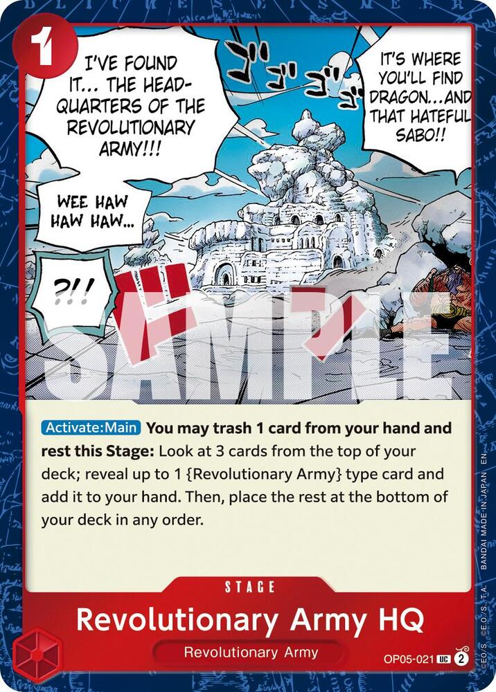 Revolutionary Army HQ (Pirate Foil) OP05-021 Premium Booster -The Best- Vol. 2 Card