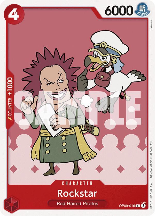Rockstar (Reprint) OP09-016 Starter Deck 23: RED Shanks Card