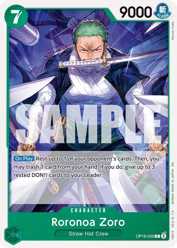 Roronoa Zoro (035) OP16-035 The Time of Battle Card