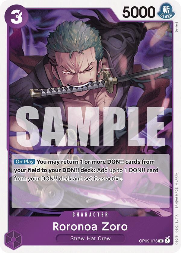 Roronoa Zoro (076) OP09-076 Emperors in the New World Card
