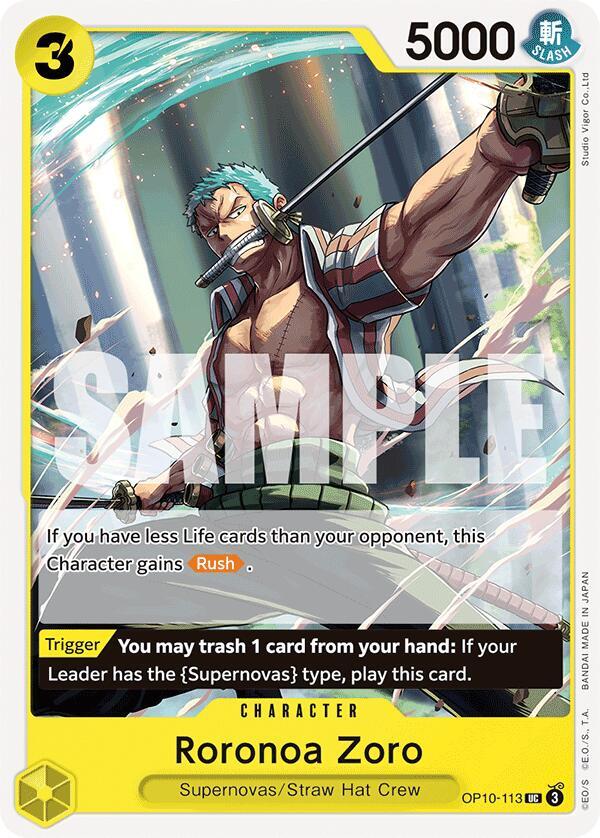 Roronoa Zoro (113) OP10-113 Royal Blood Card