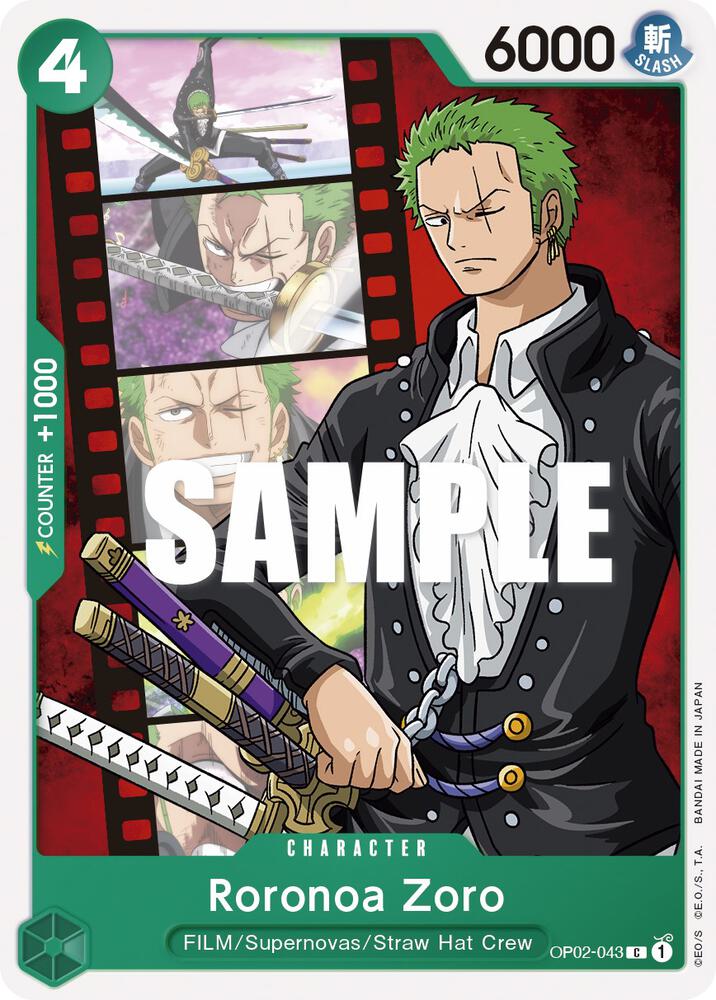 Roronoa Zoro OP02-043 Paramount War Card