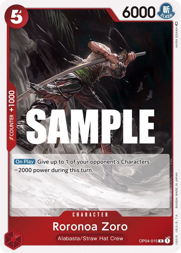 Roronoa Zoro OP04-015 Kingdoms of Intrigue Card