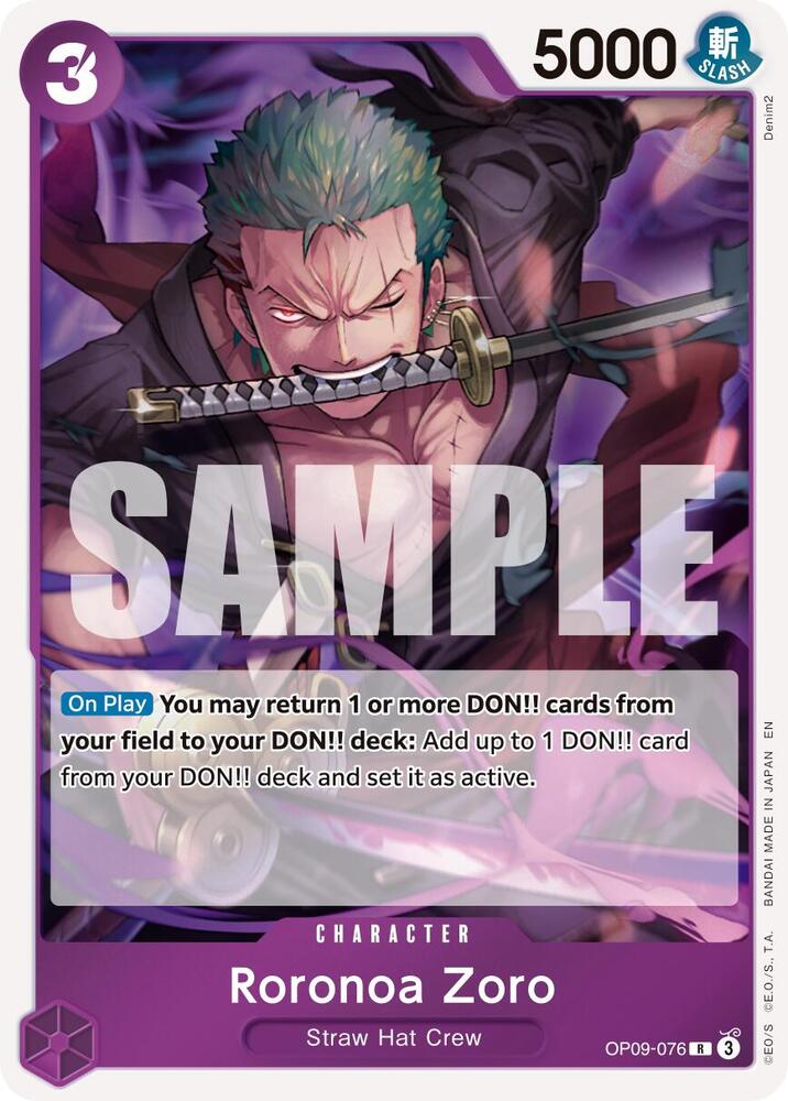 Roronoa Zoro - OP09-076 OP09-076 Premium Booster -The Best- Vol. 2 Card