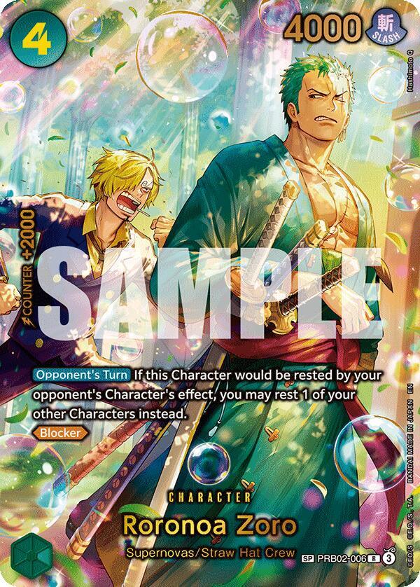 Roronoa Zoro - PRB02-006 (SP) PRB02-006 The Azure Sea's Seven Card