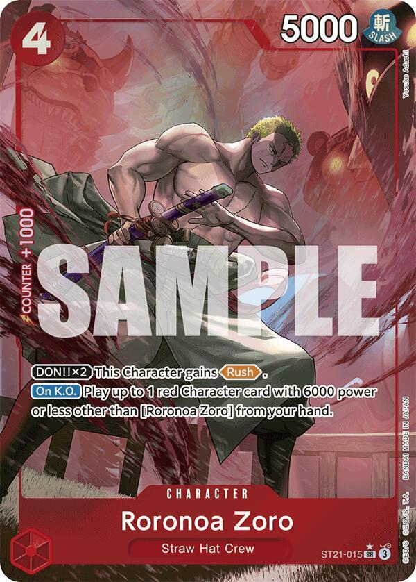 Roronoa Zoro (Parallel) ST21-015 Starter Deck EX: Gear 5 Card