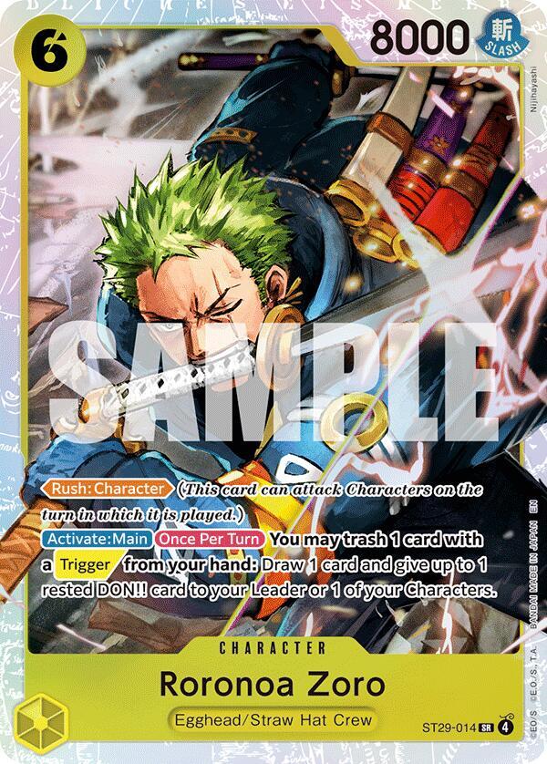 Roronoa Zoro ST29-014 Starter Deck 29: Egghead Card