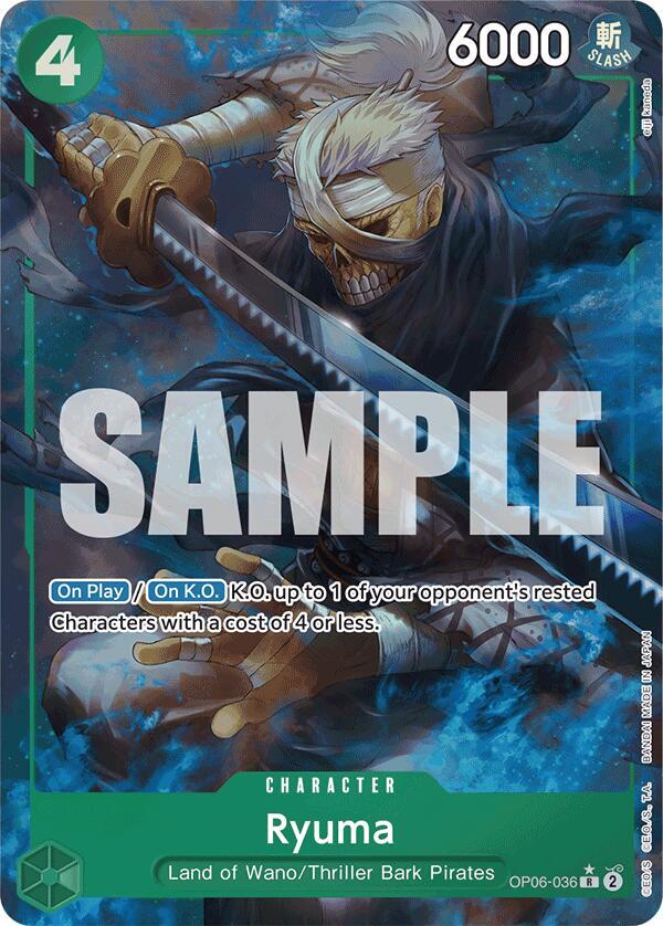 Ryuma (Full Art) OP06-036 Premium Booster -The Best- Card