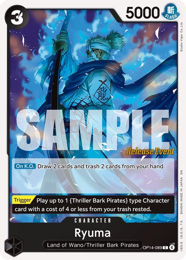 Ryuma OP14-089 The Azure Sea's Seven Release Event Cards Card