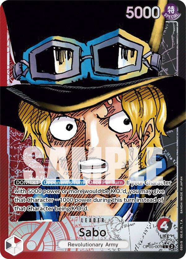 Sabo (001) (Alternate Art) OP05-001 Awakening of the New Era Card