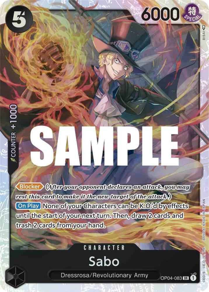 Sabo OP04-083 Kingdoms of Intrigue Card