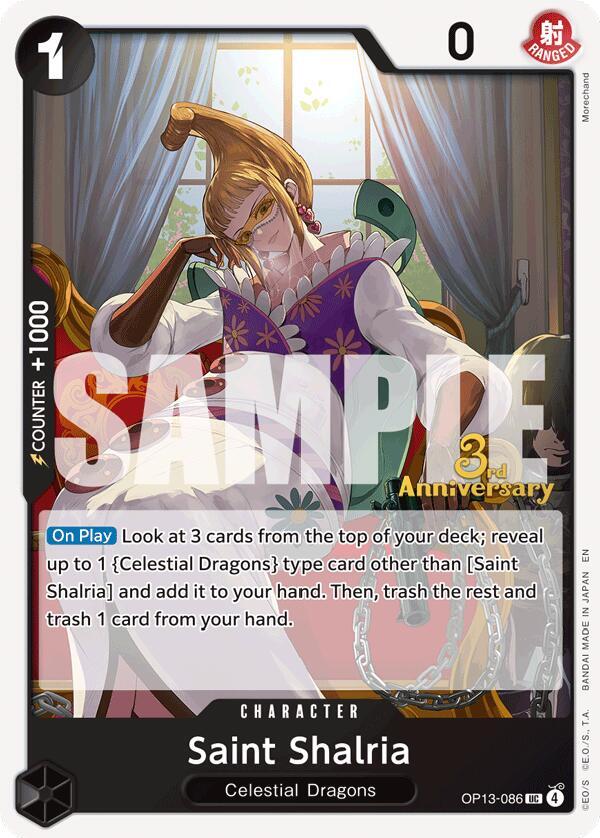 Saint Shalria OP13-086 Carrying On His Will: 3rd Anniversary Tournament Cards Card
