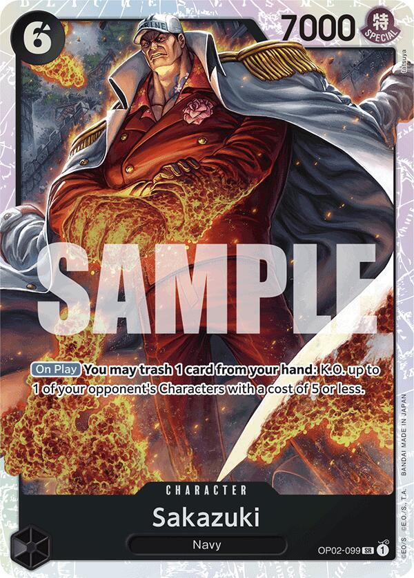 Sakazuki (Reprint) OP02-099 Premium Booster -The Best- Card