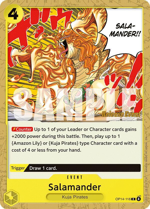 Salamander OP14-116 The Azure Sea's Seven Release Event Cards Card